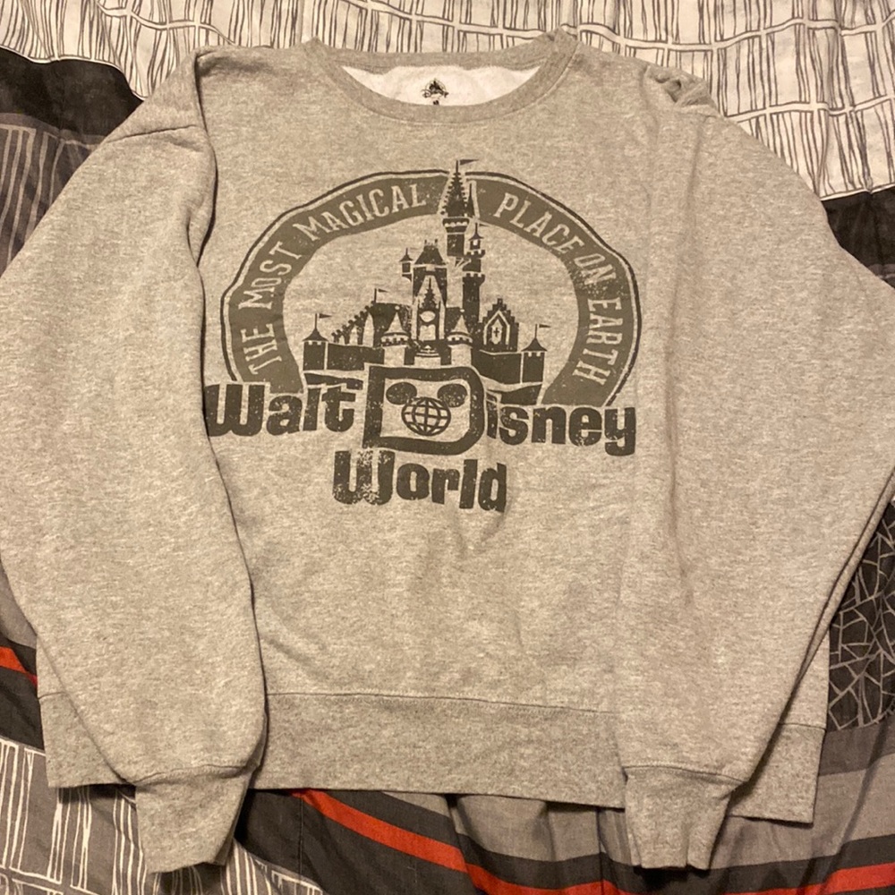 Grey Disney World crew neck